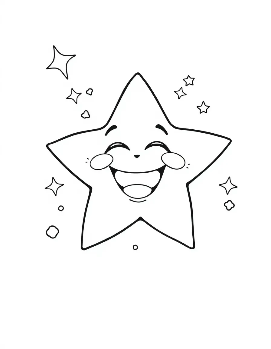A laughing star twinkling with joy.