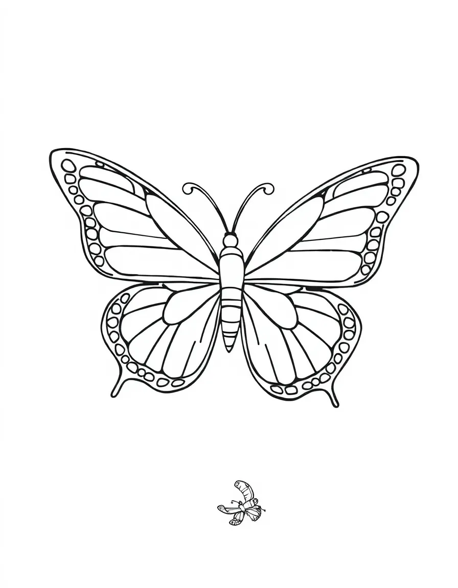A happy butterfly fluttering.