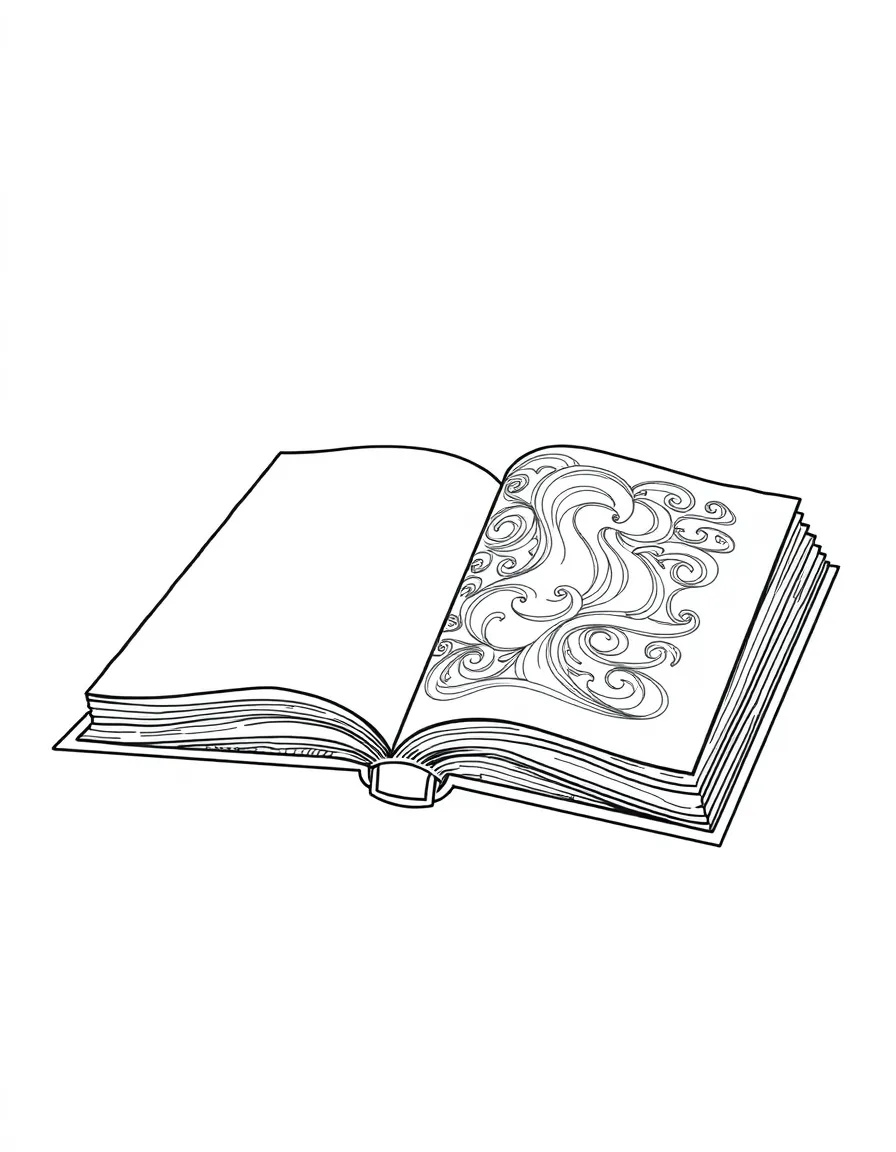 A bored book lying closed.