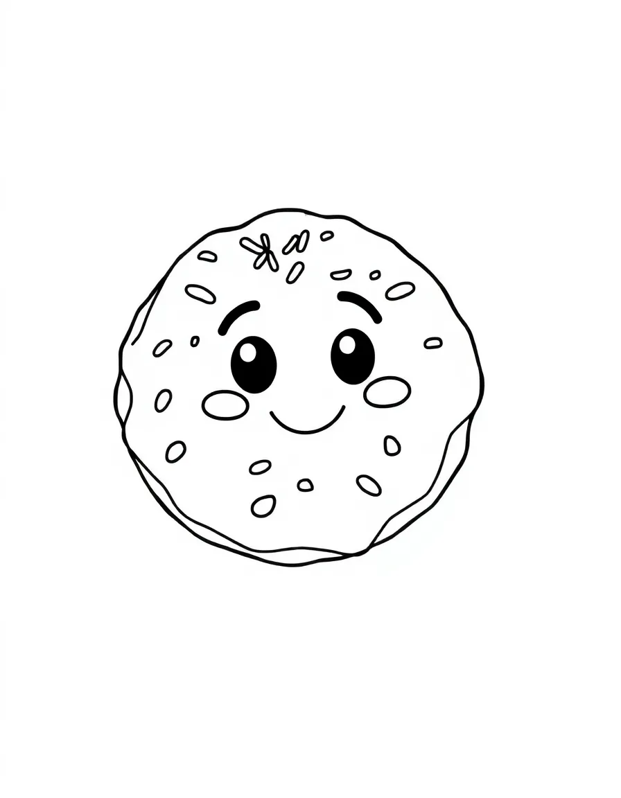 A proud cookie with sprinkles.