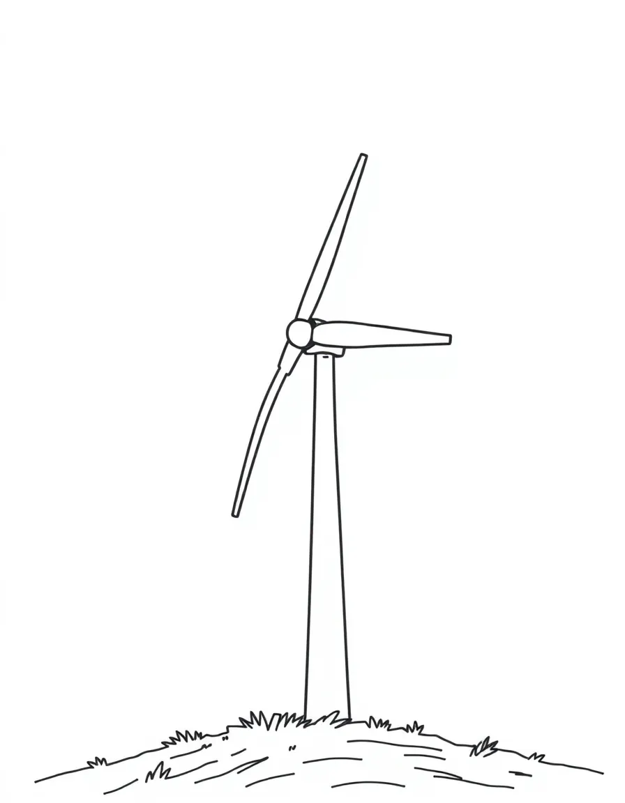 A brave wind turbine spinning.