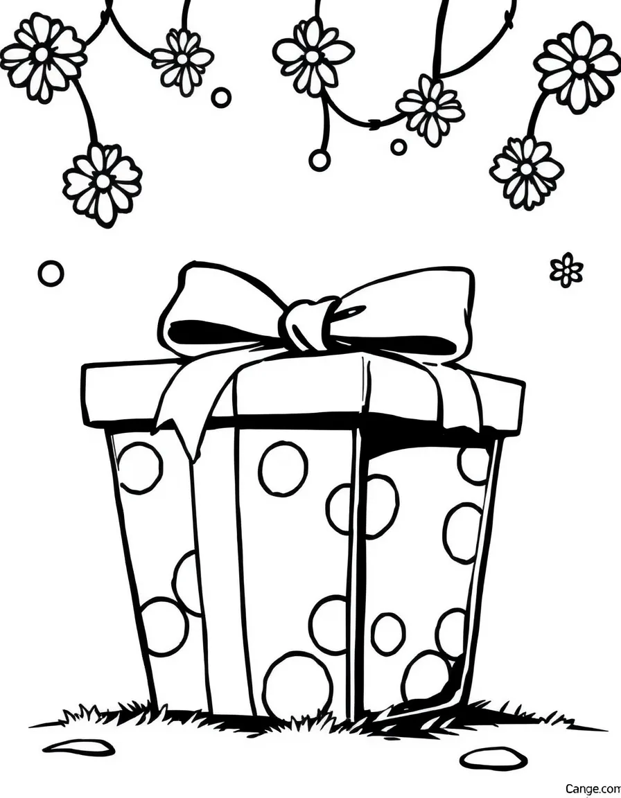 A shy gift box peeking out.