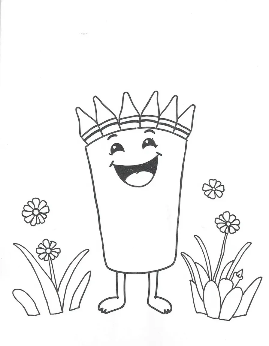 A happy crayon drawing.