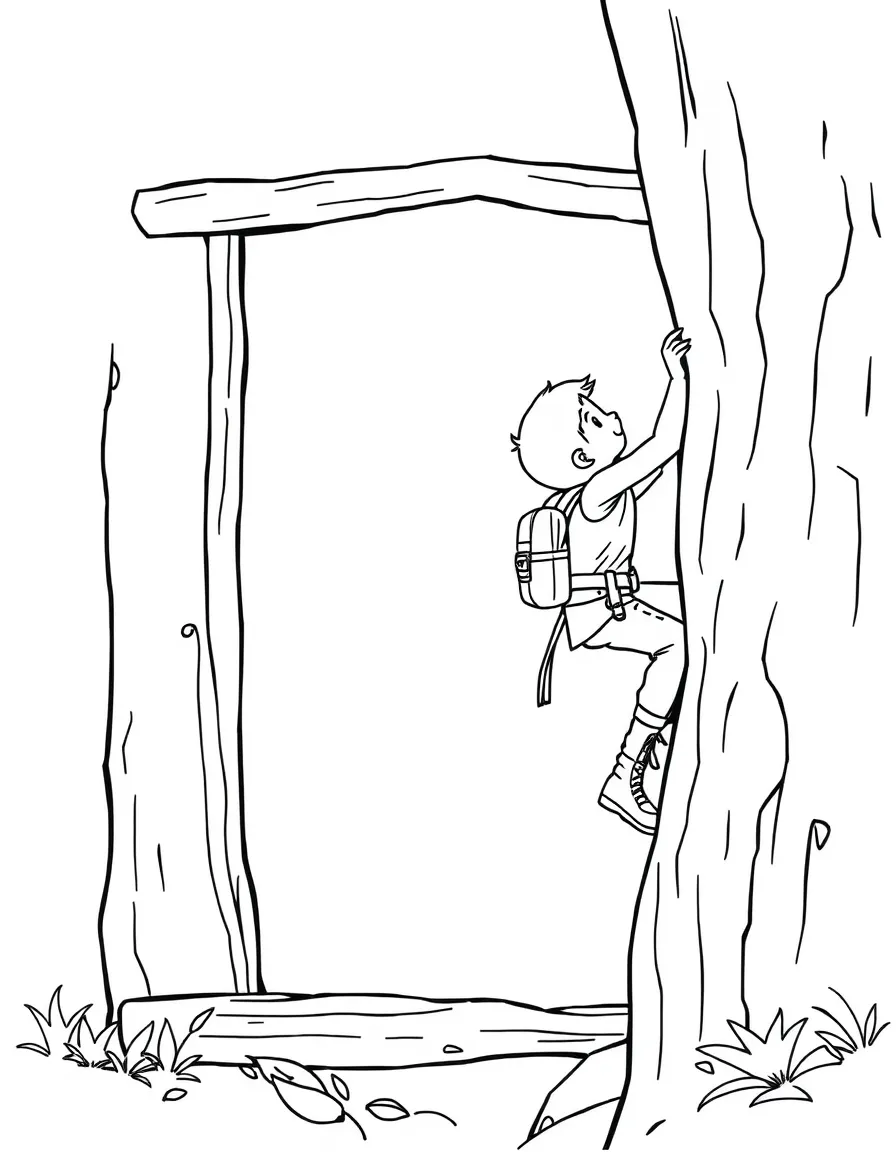 A brave climbing frame.