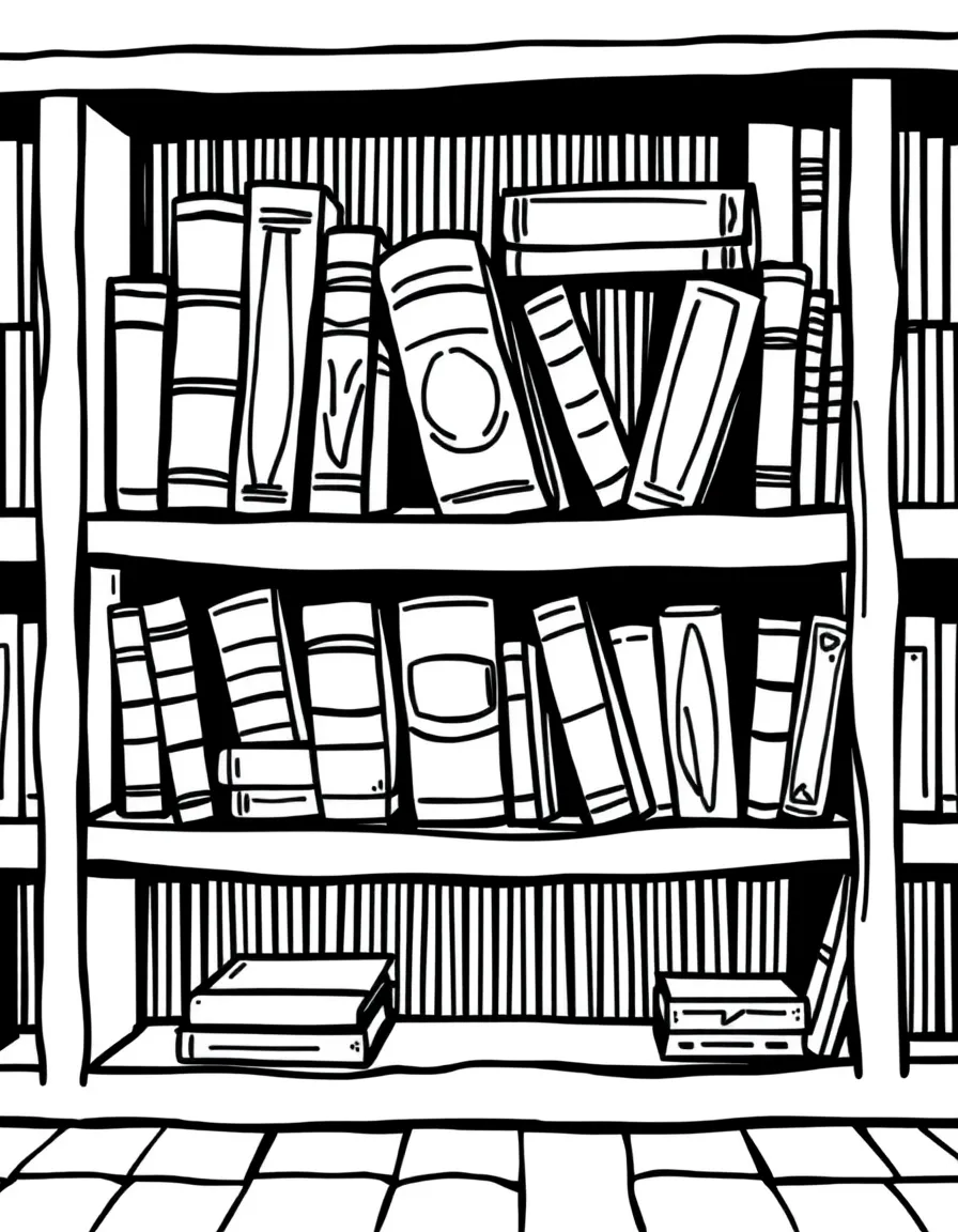 A shy bookshelf hiding books.