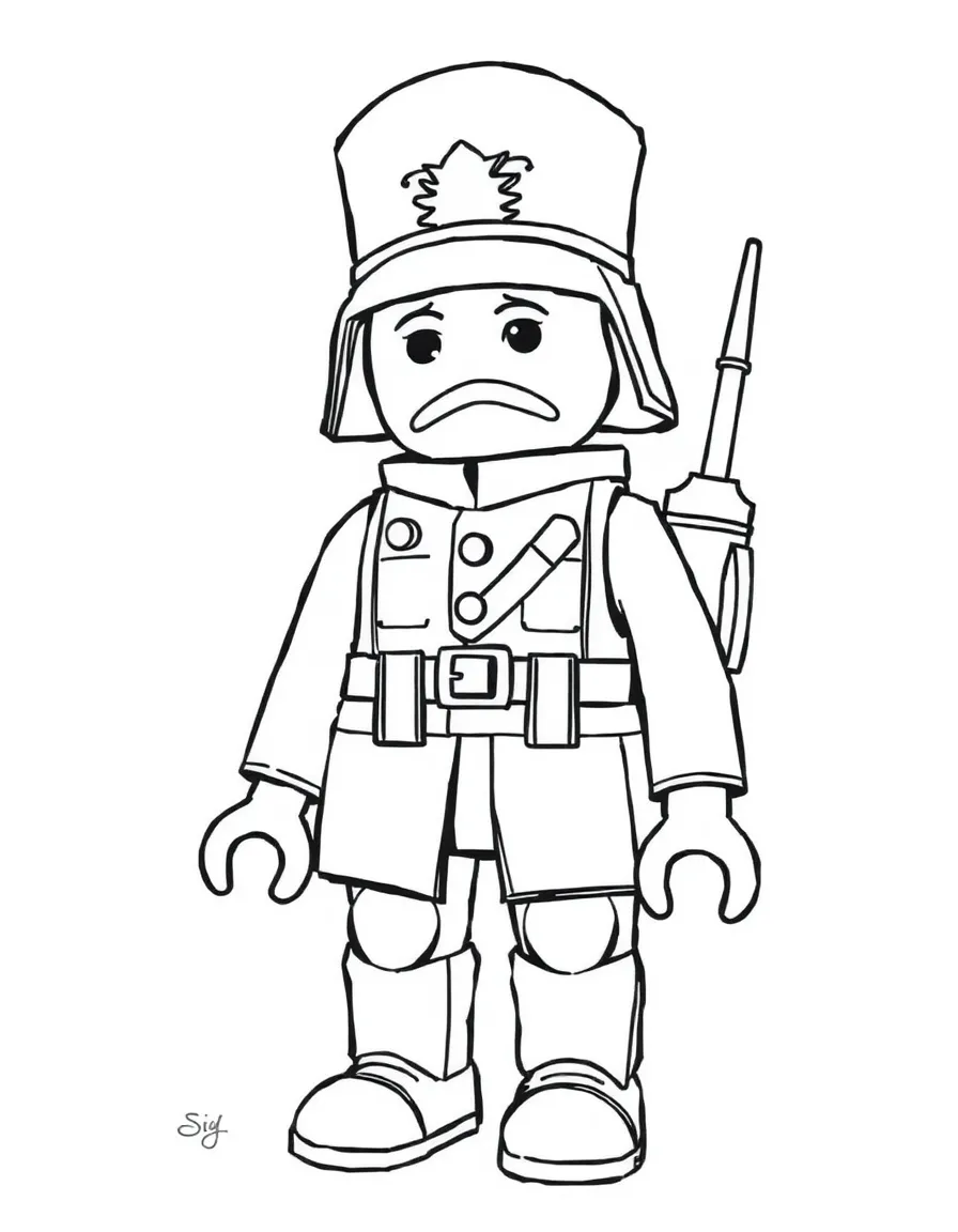 A sad toy soldier broken.