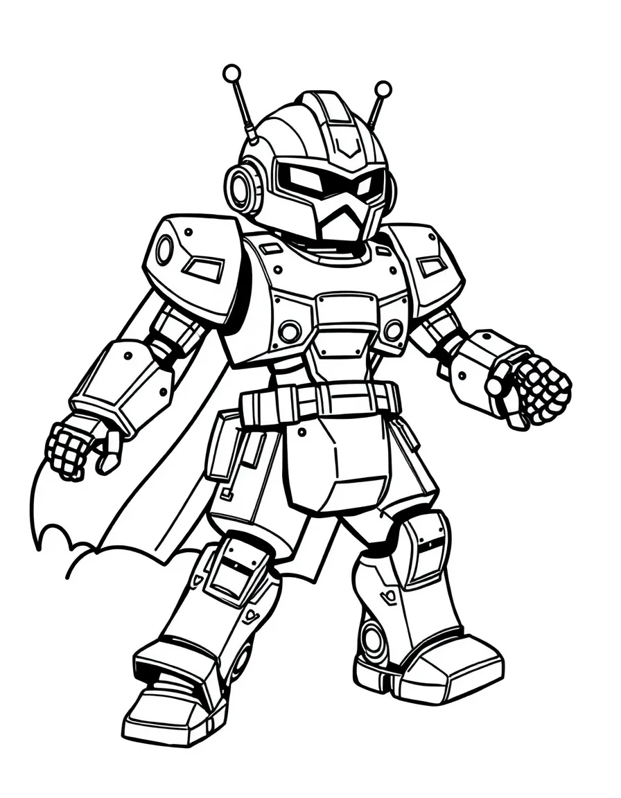 A brave robot marching.