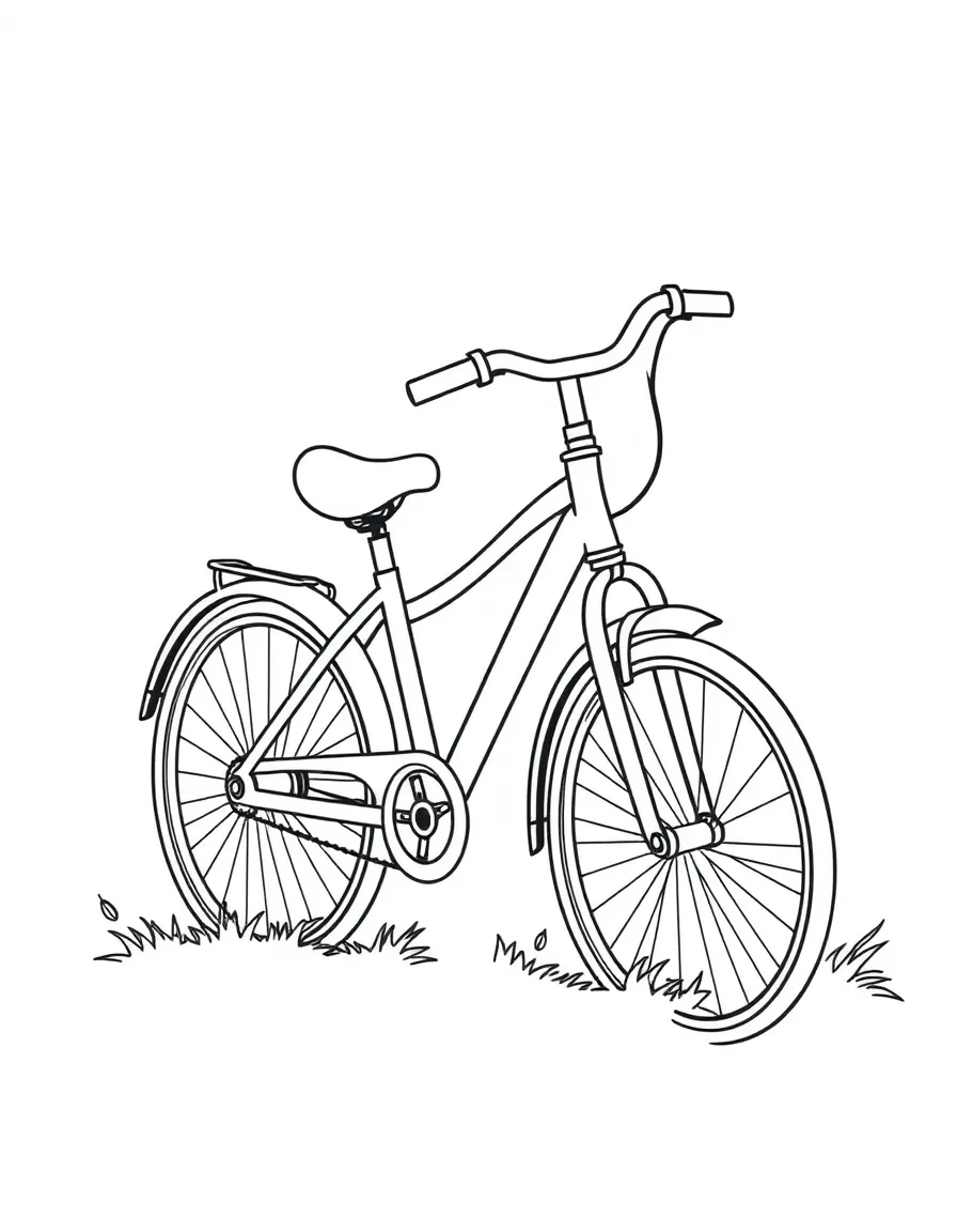 A shy bicycle hiding.