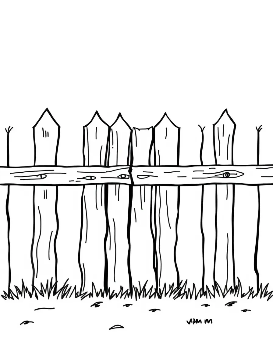 A sad fence broken.