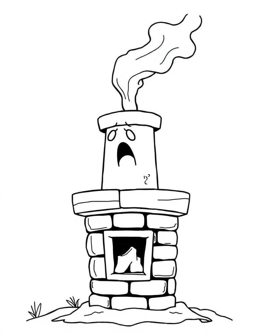 A crying chimney with no smoke.