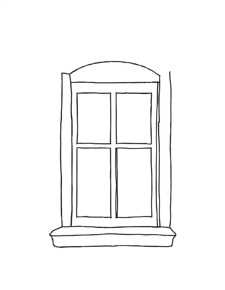 A shy window peeking out.
