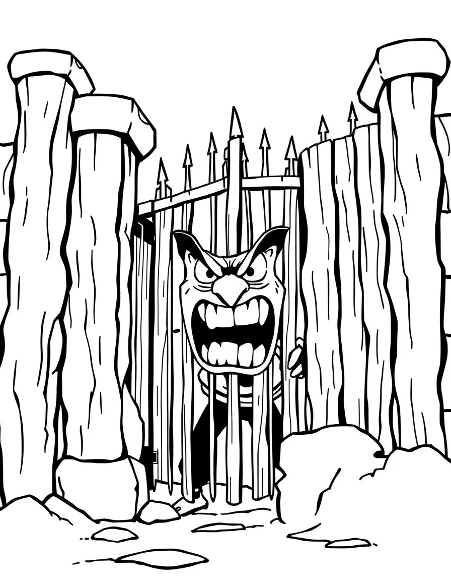 An angry gate slamming.