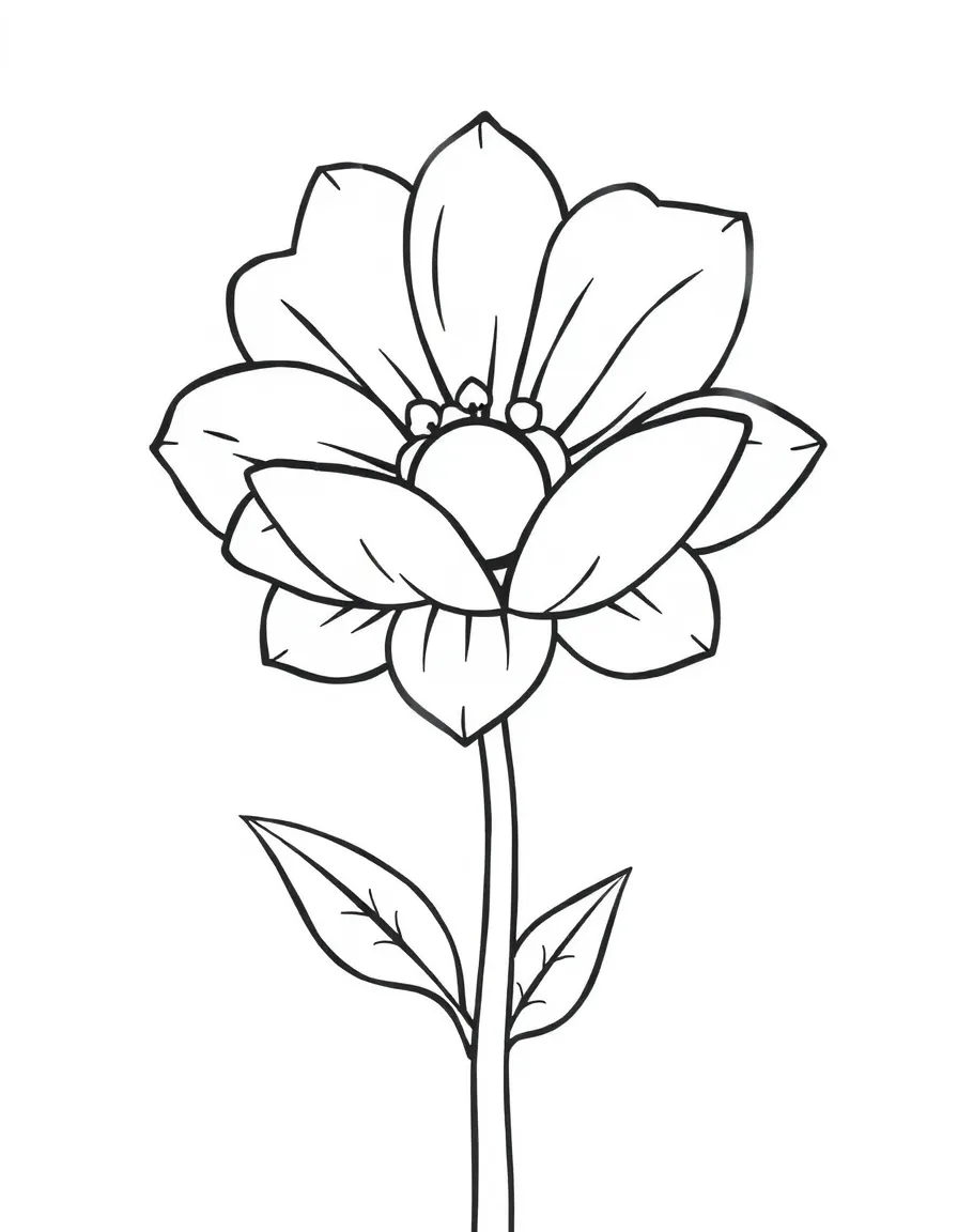 A happy flower blooming.