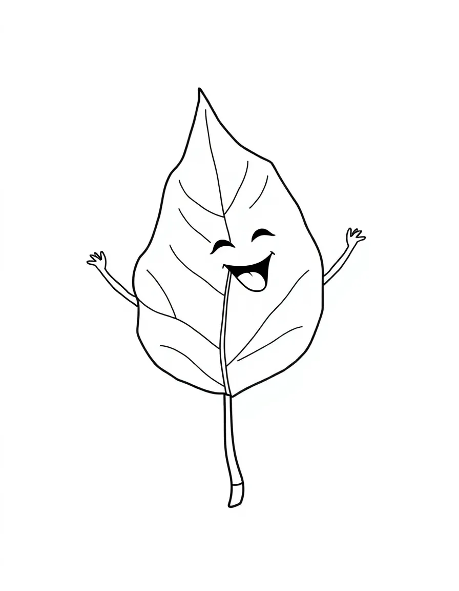 A laughing leaf dancing in the wind.