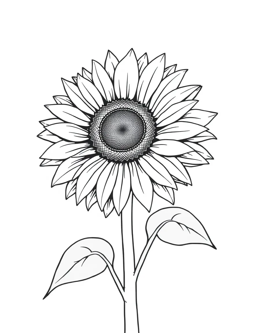 A proud sunflower standing tall.