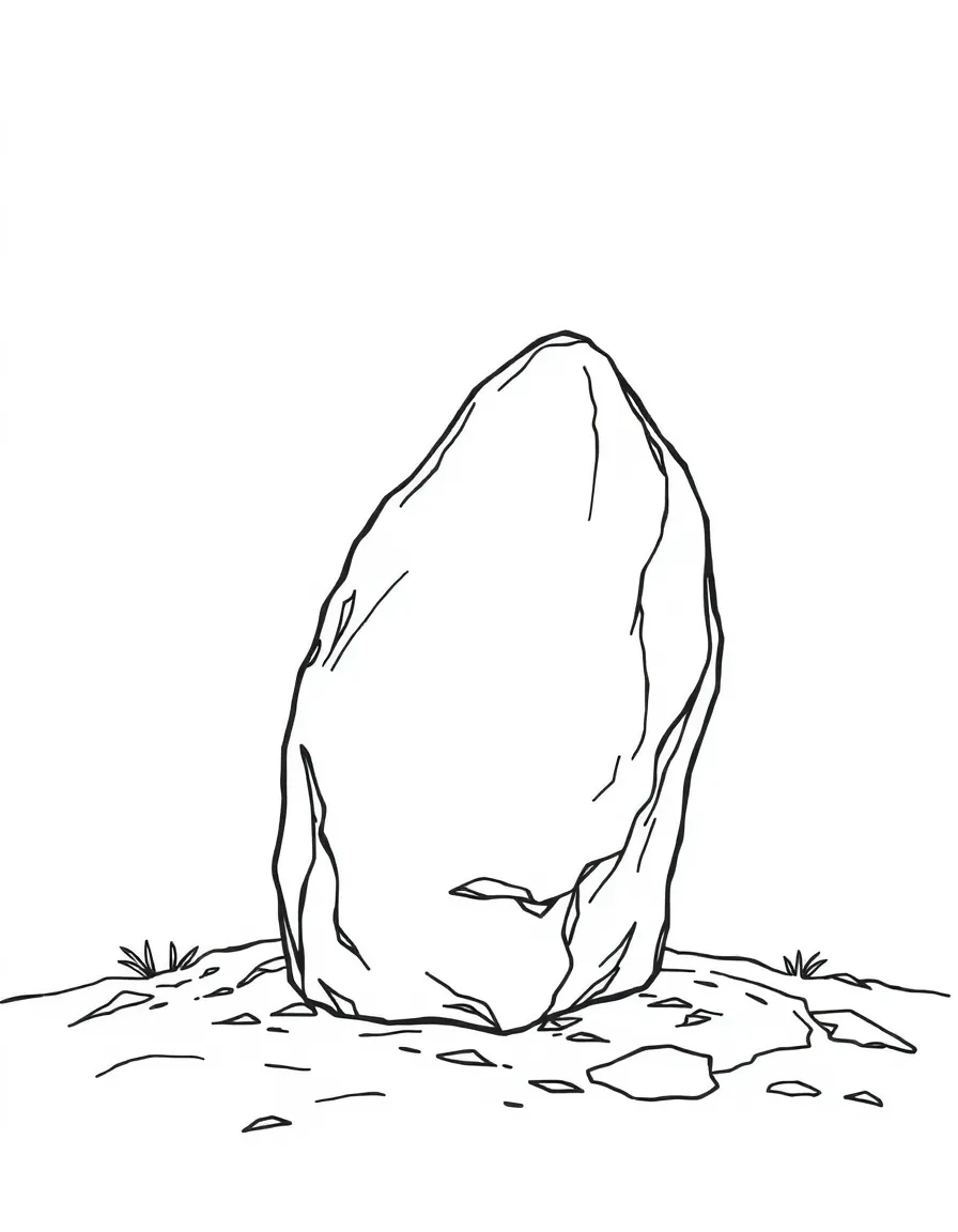 A bored rock sitting still.