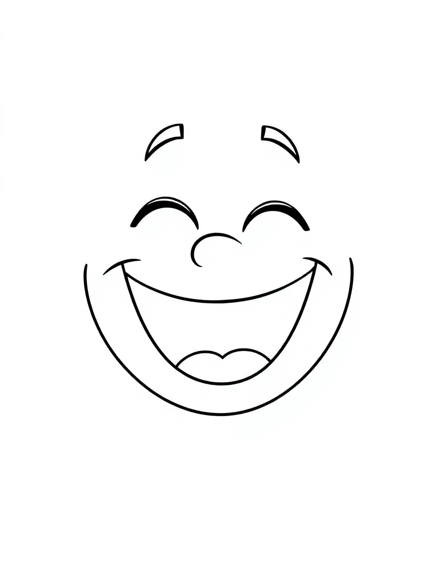 A laughing open mouth face.