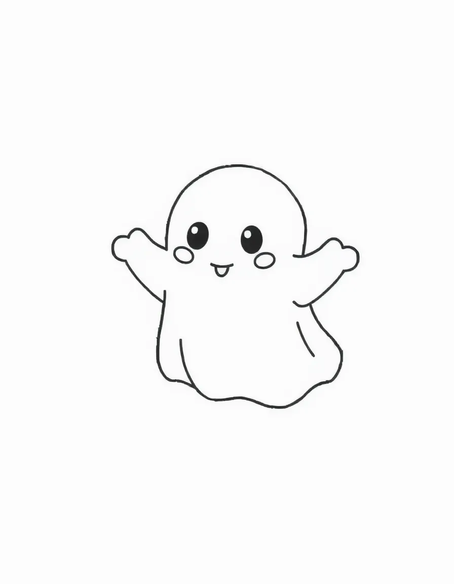 A shy ghost floating away.