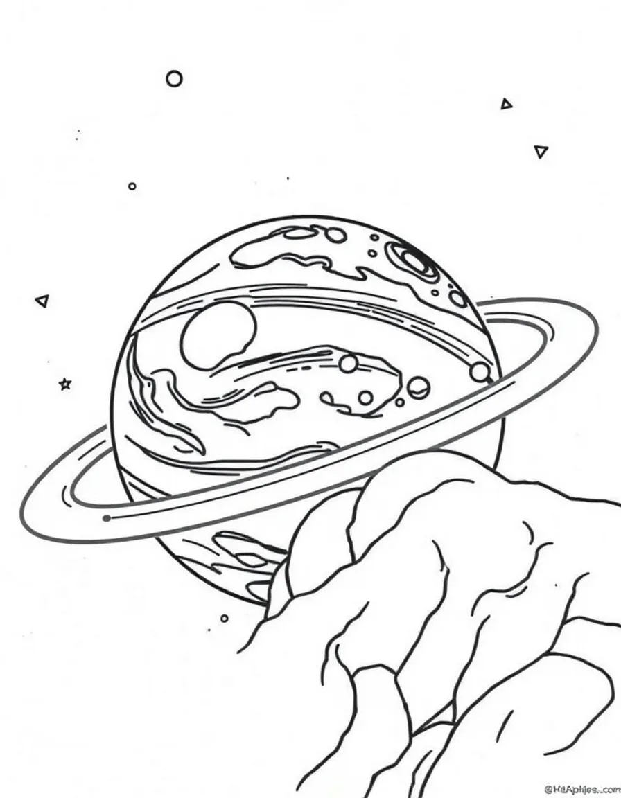 A shy planet hiding behind another.