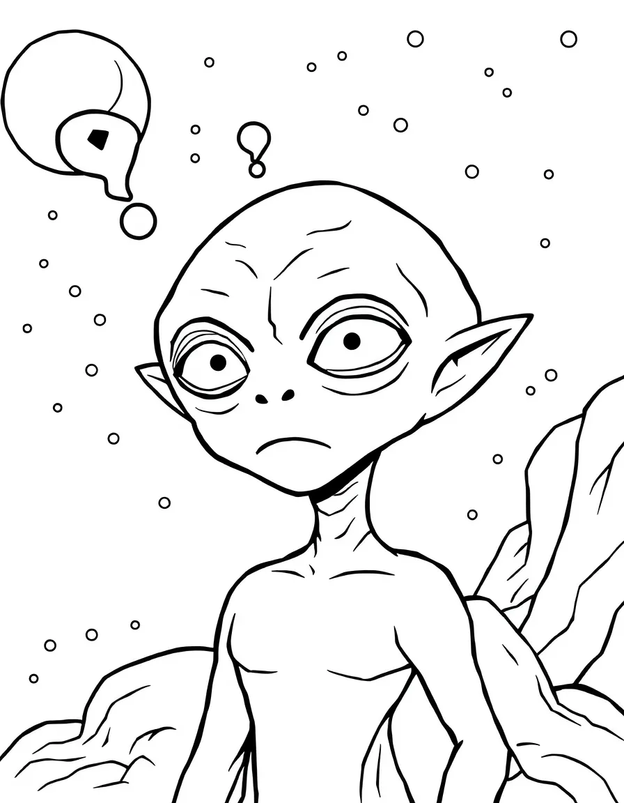 A confused alien trying to communicate.