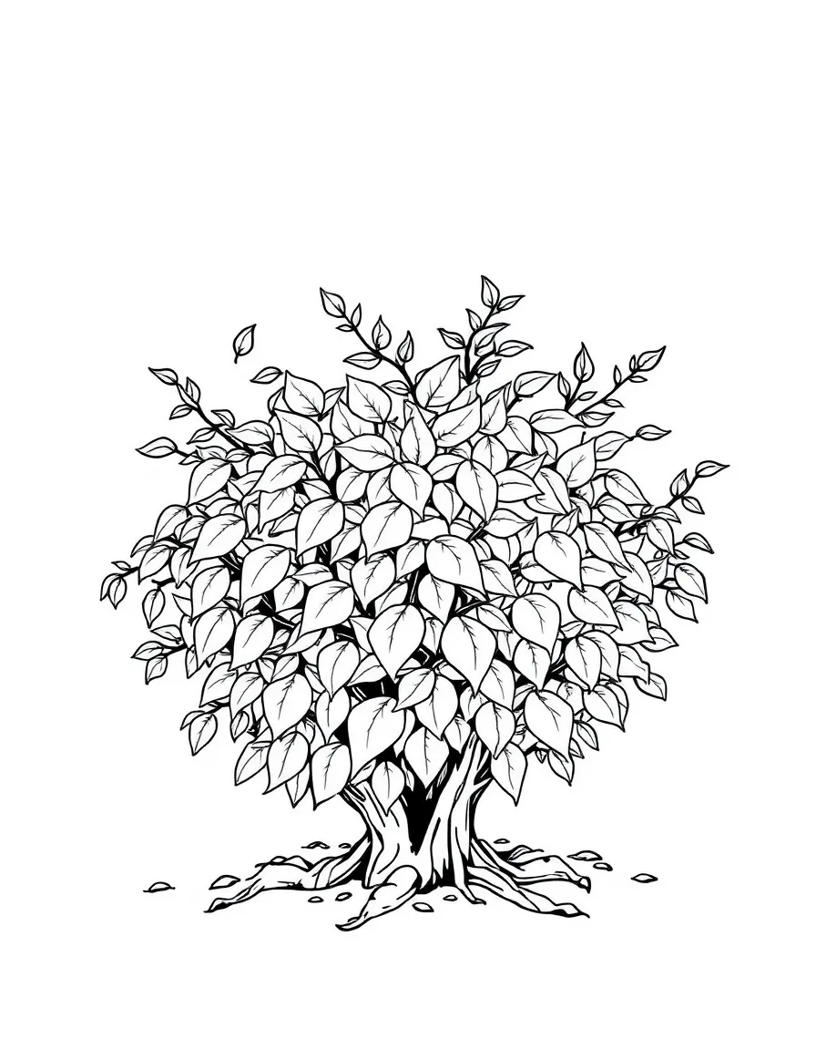 A sad bush losing its leaves.