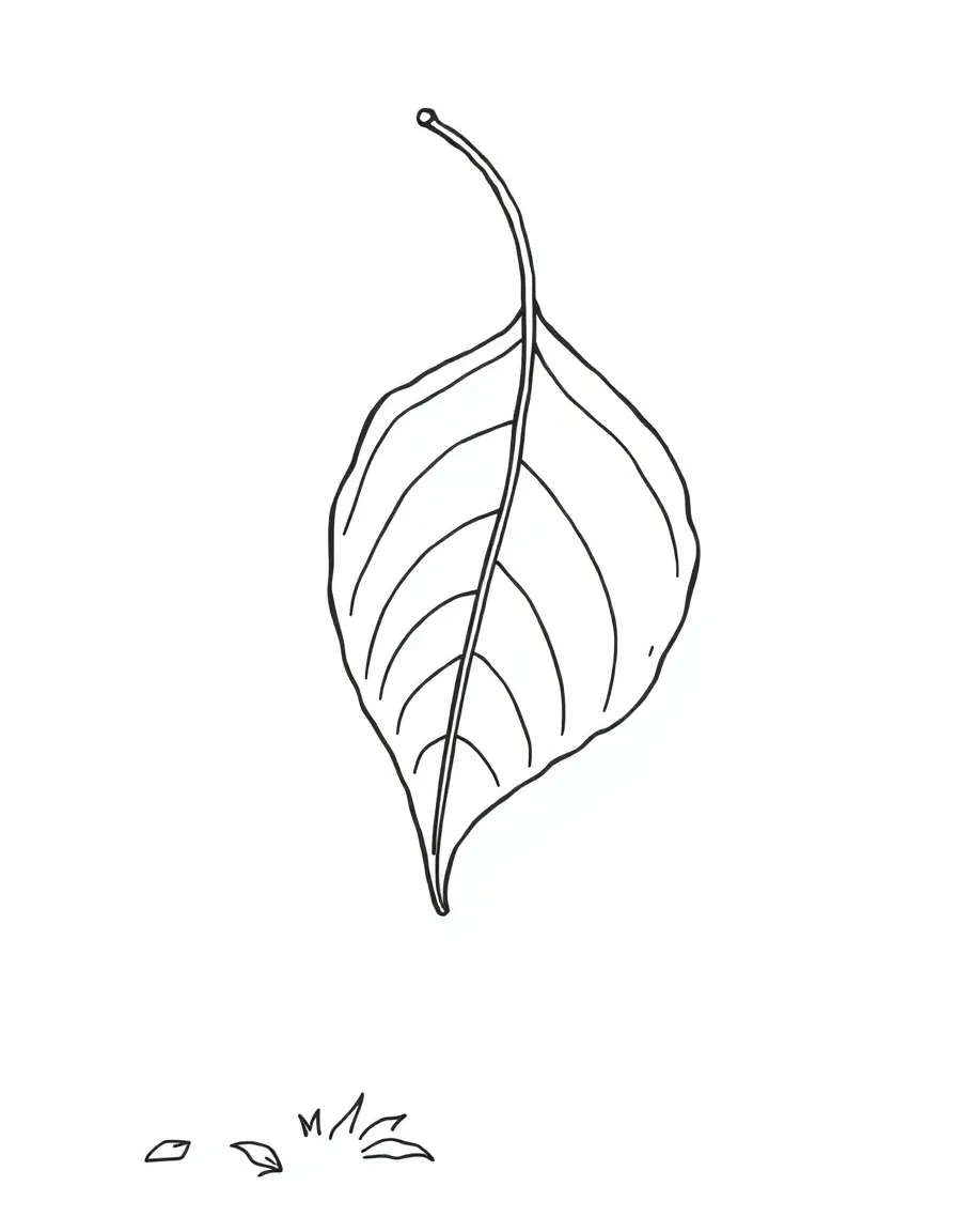 A surprised leaf falling.