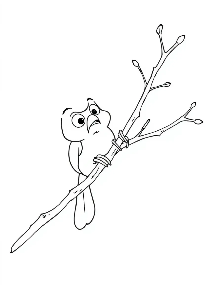 A worried twig snapping.