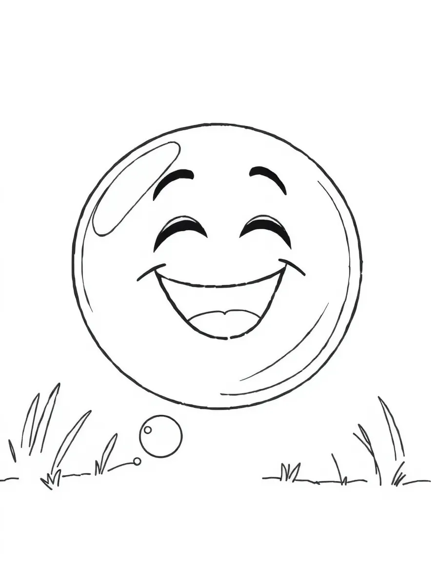A laughing soap bubble.