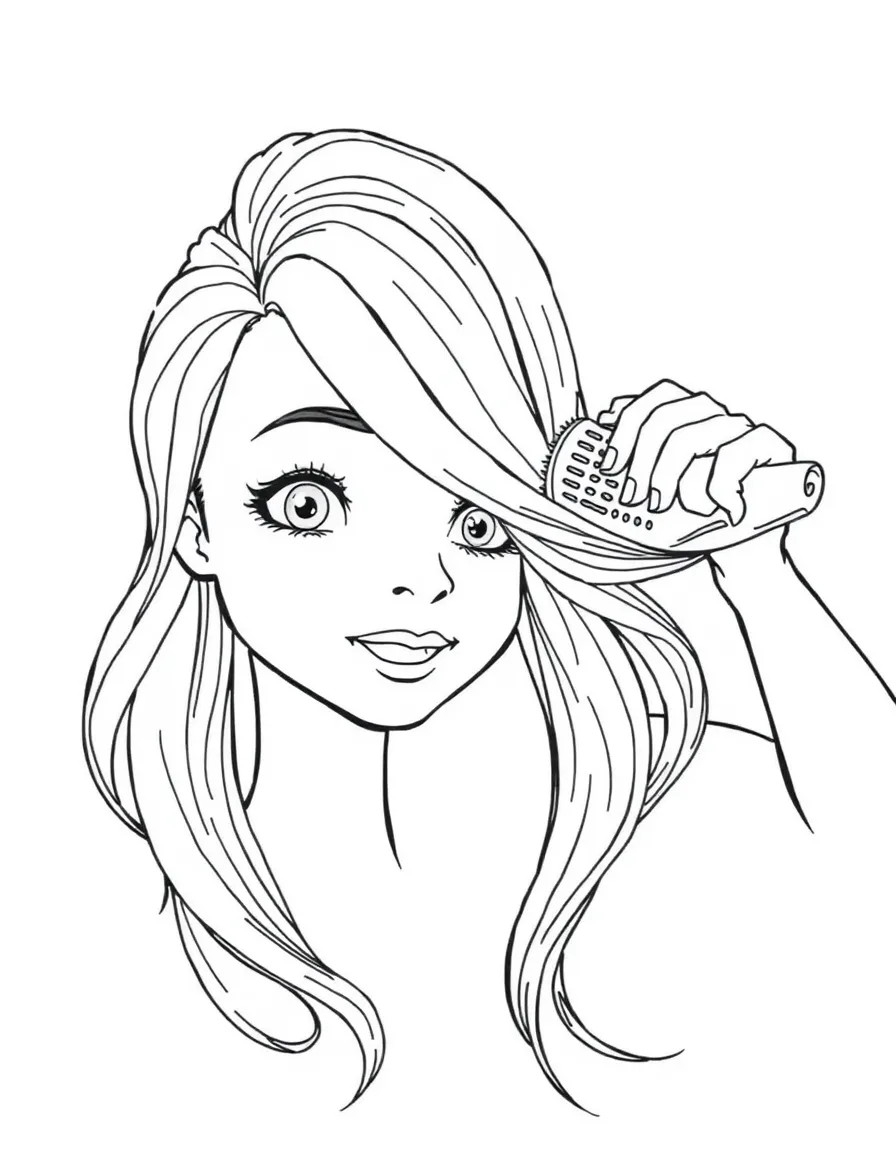 A brave hairbrush untangling.