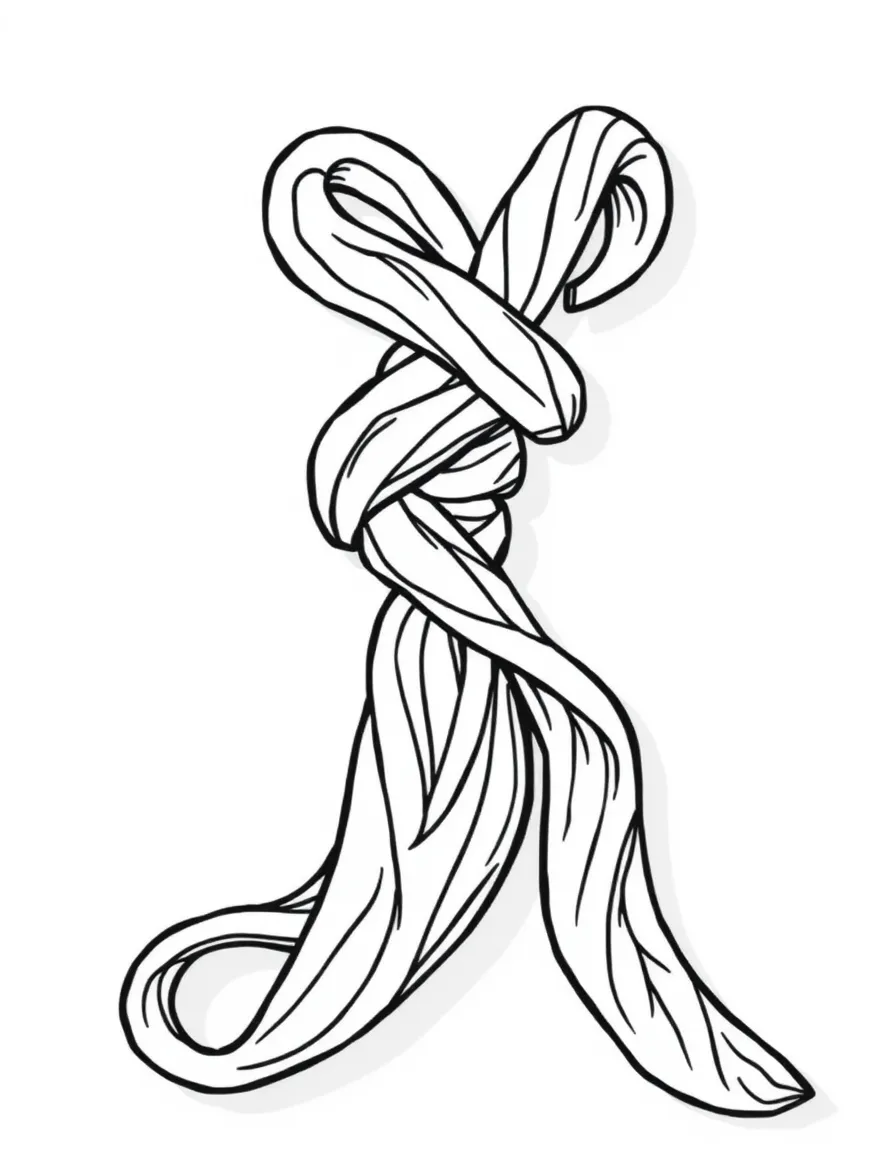 A confused tie knotted.