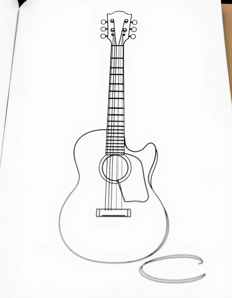 A sad broken guitar.