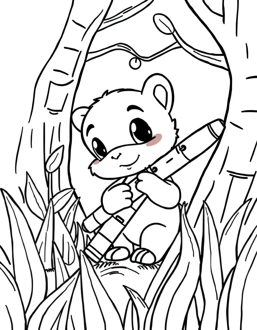 A shy flute hiding.