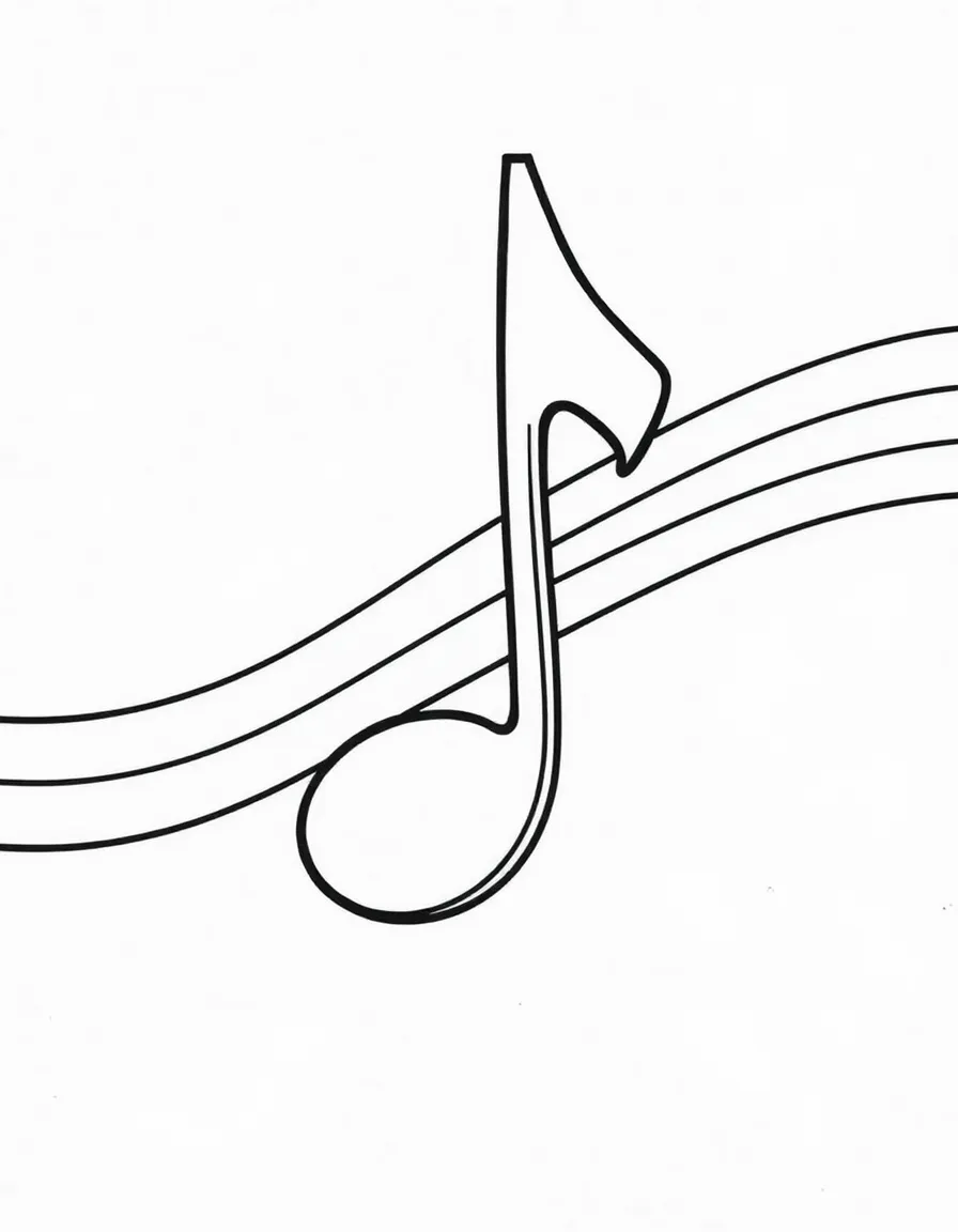 A bored music note resting.