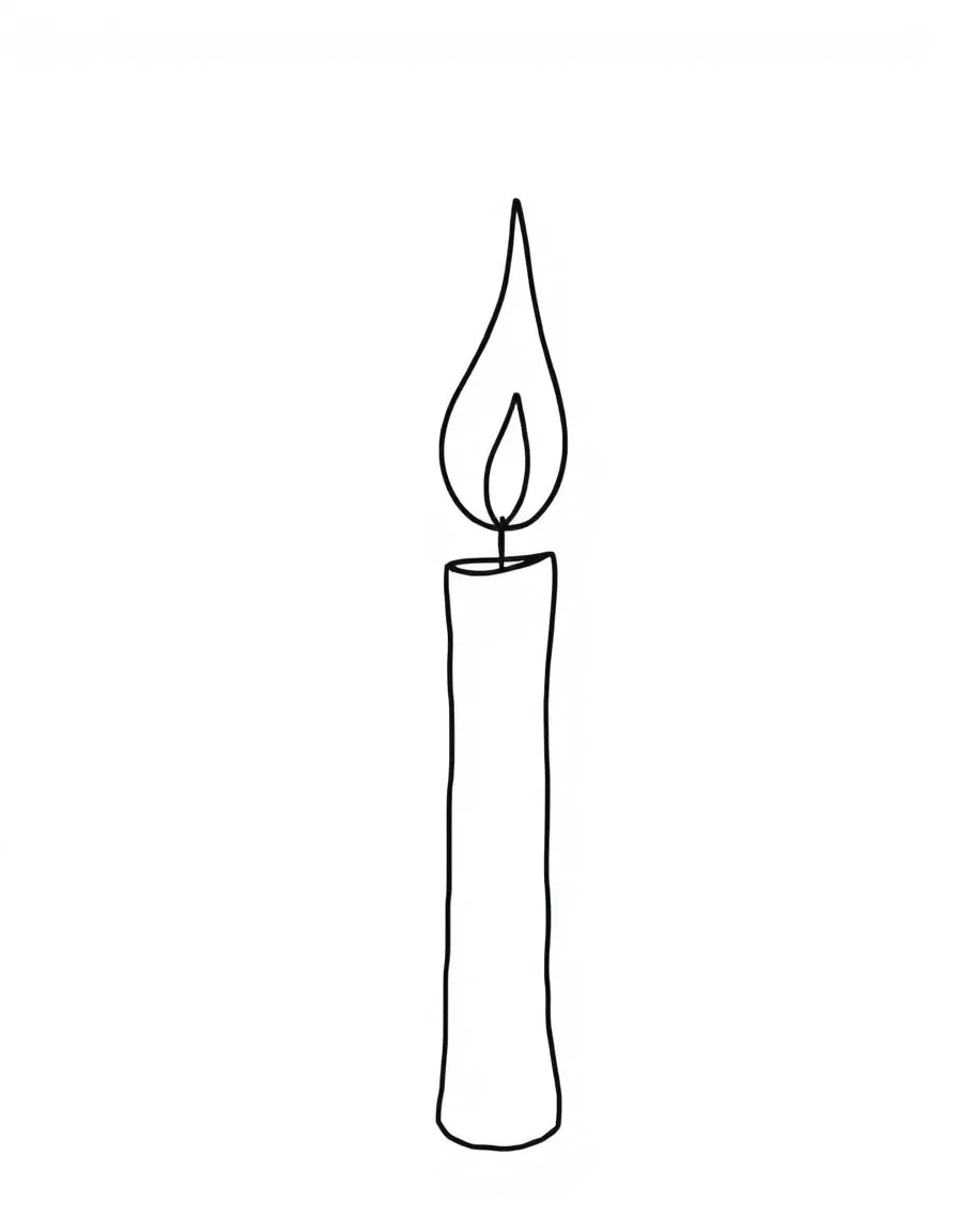 A laughing birthday candle flame.