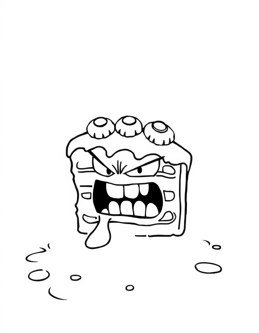 An angry cake slice dropped.