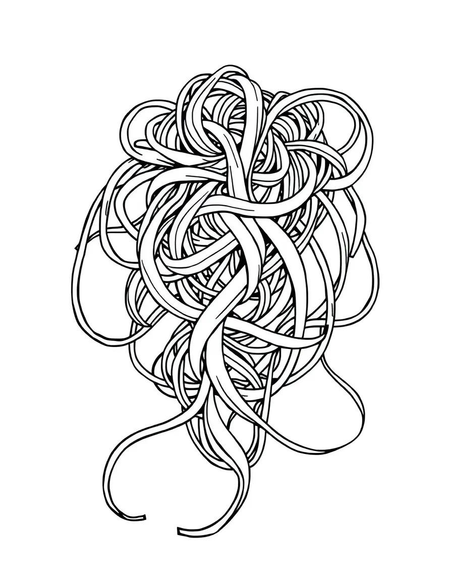 A confused streamer tangled.