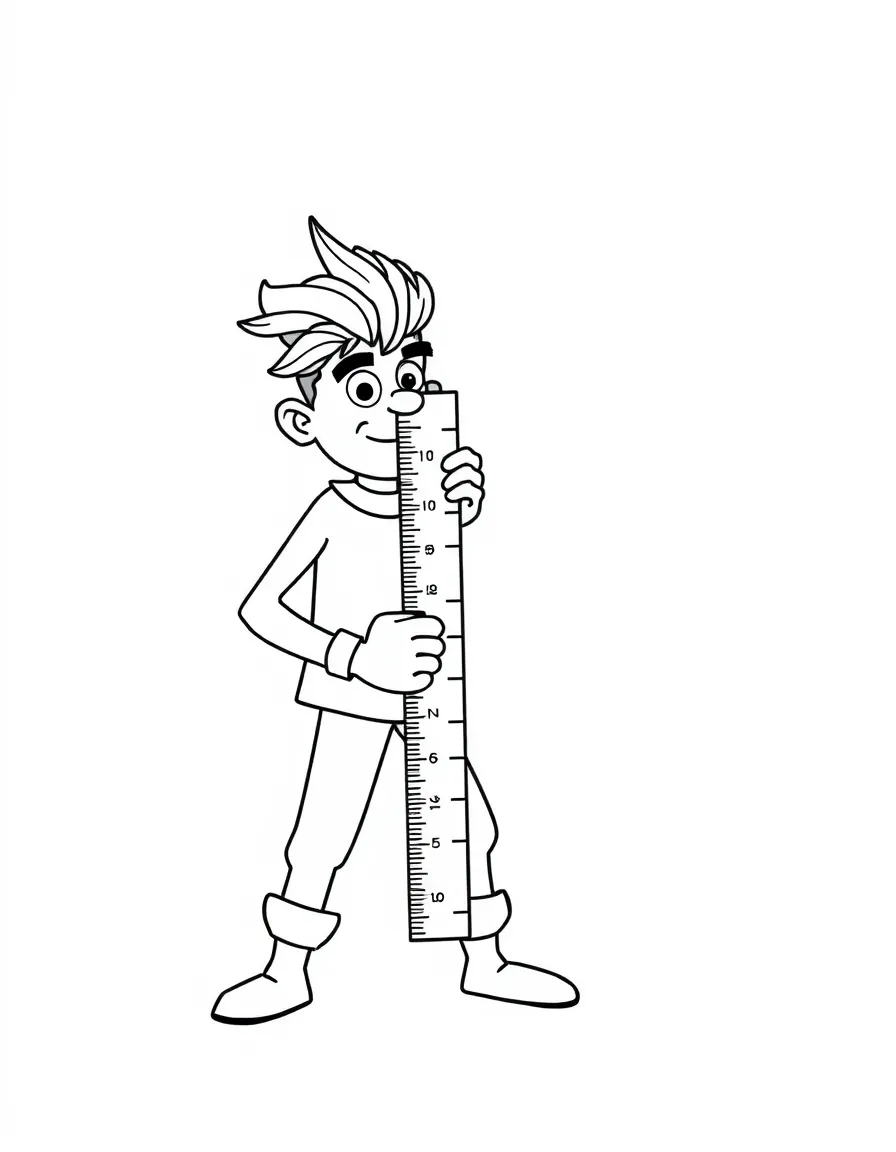 A brave ruler drawing a perfect line.