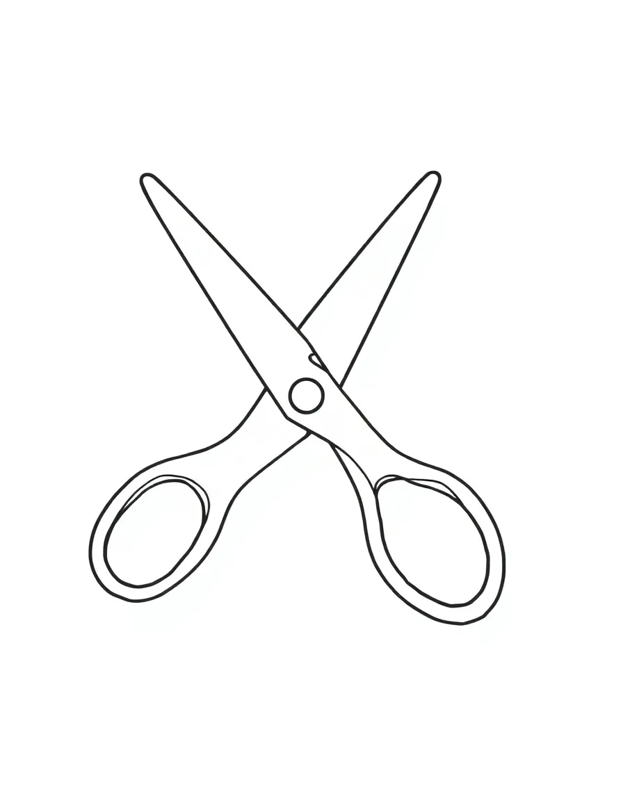A calm pair of scissors resting.