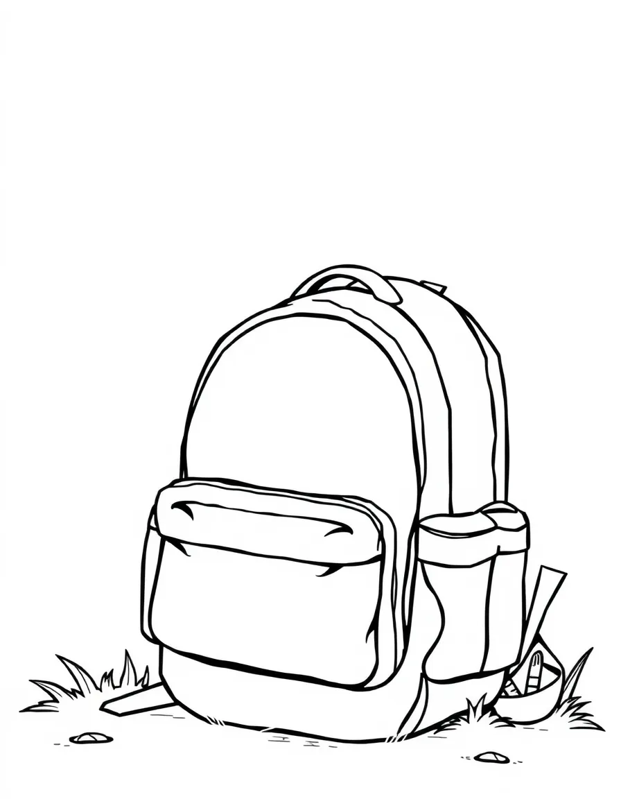 A bored backpack empty.