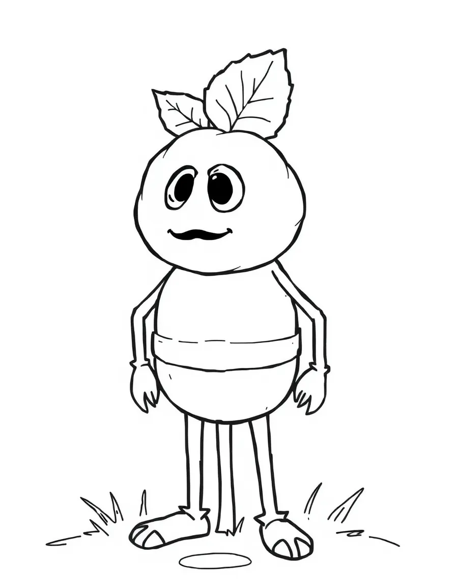 A brave blueberry standing tall.