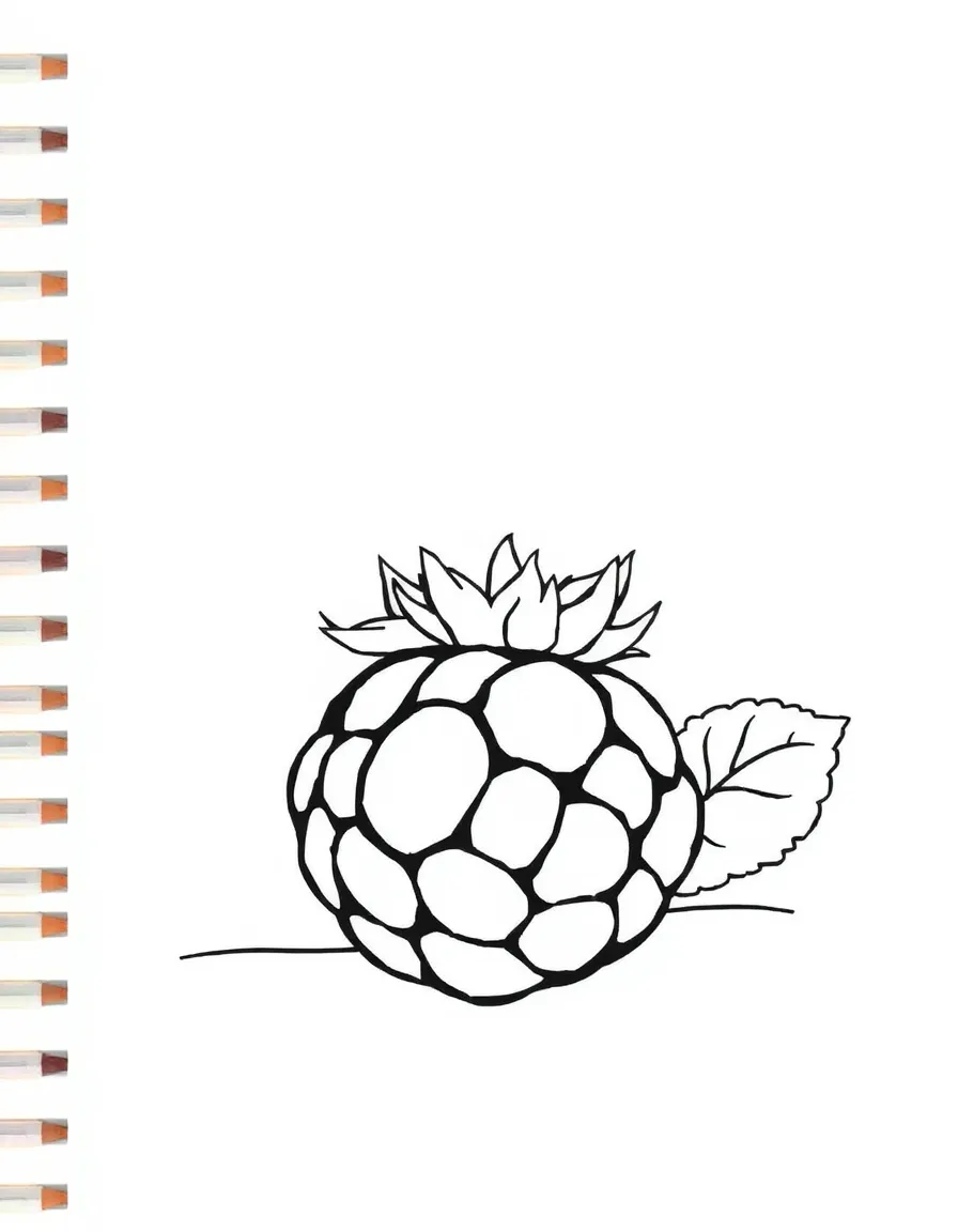 A shy raspberry hiding.