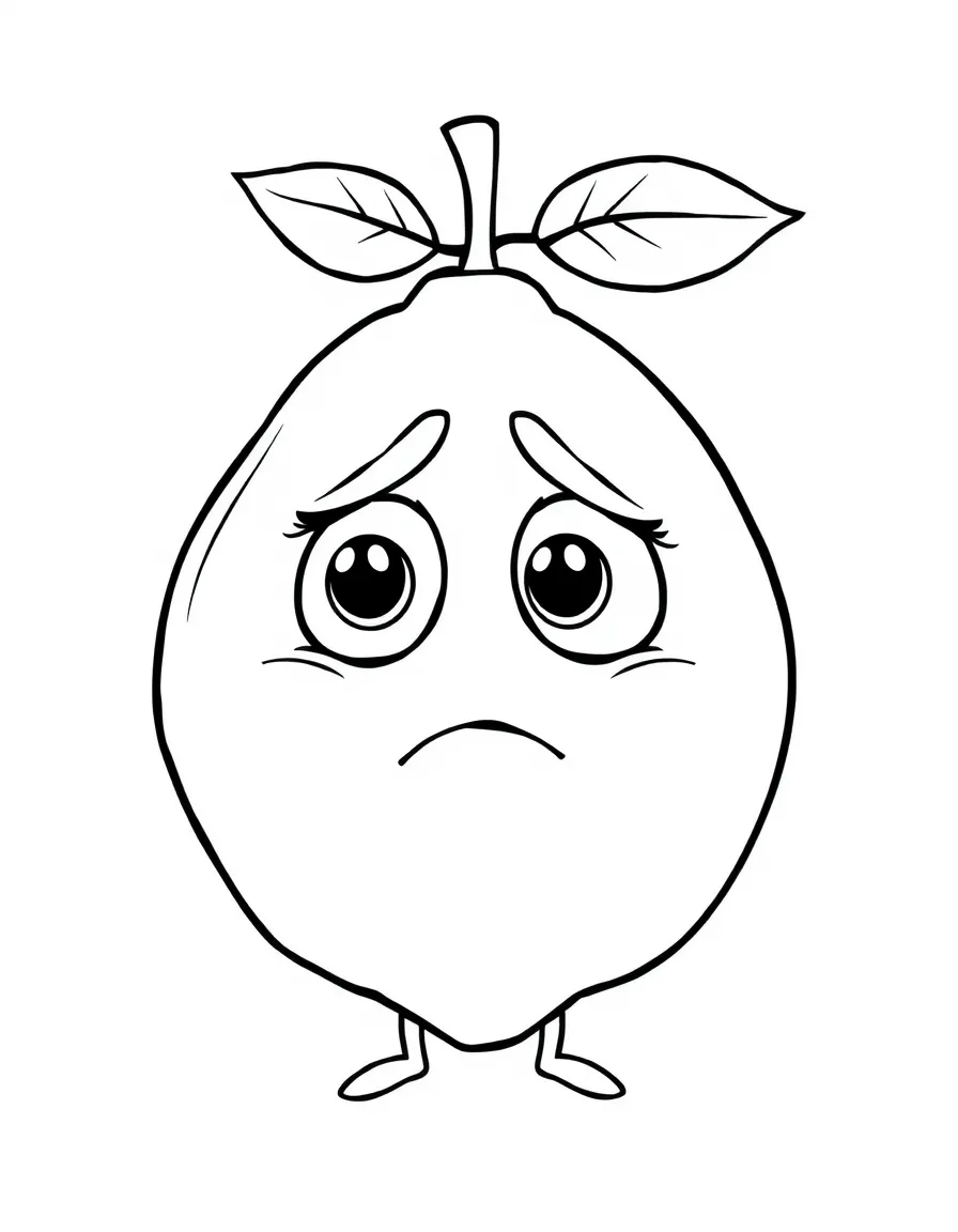 A confused lemon with a sour face.