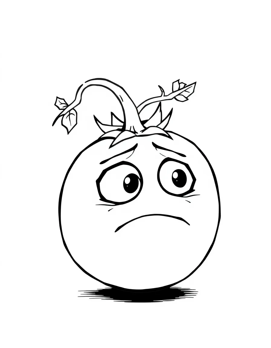 A worried tomato squished.