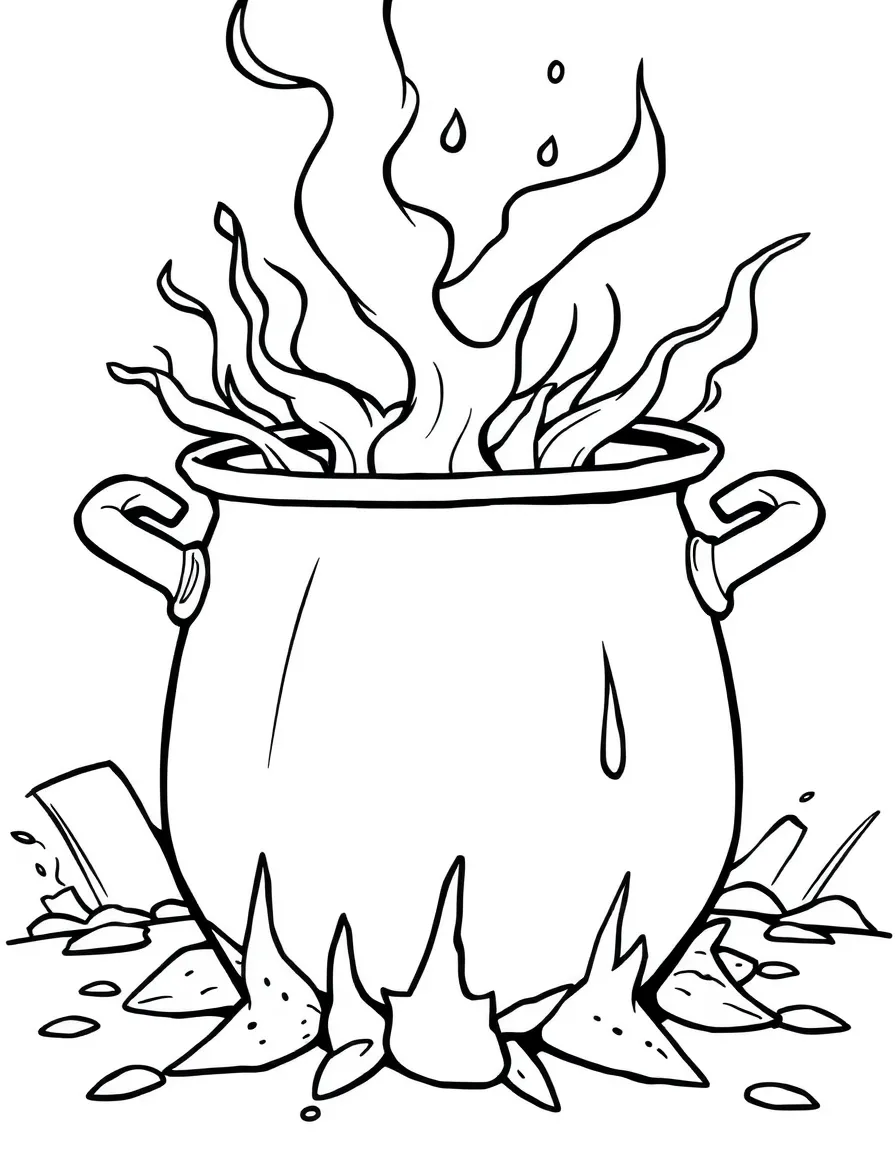 An angry pot boiling over.
