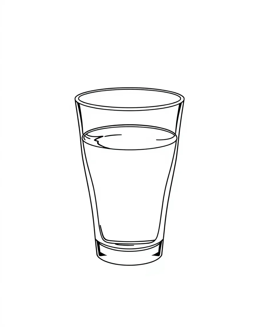 A calm glass of water.