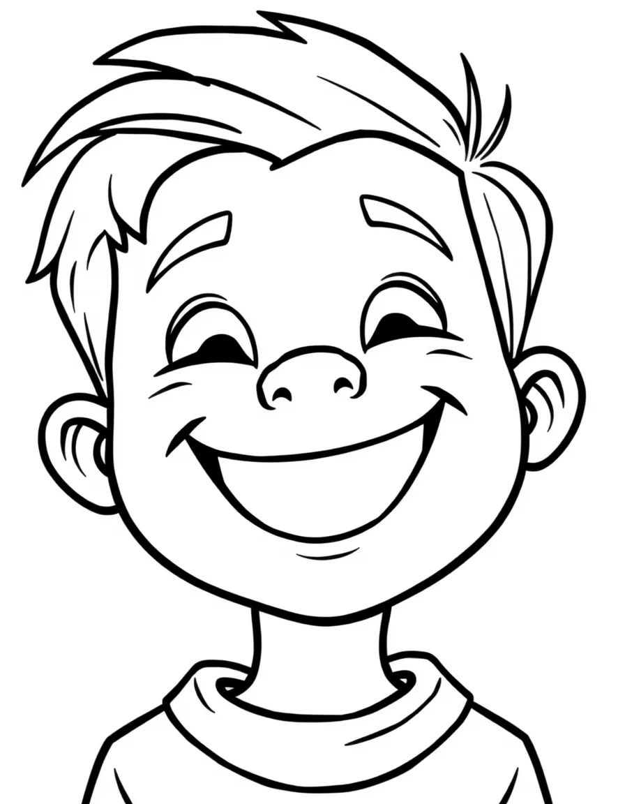 A happy boy with a big smile.