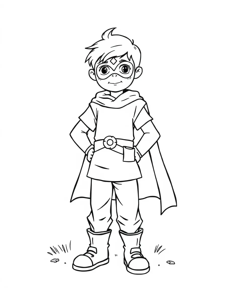 A brave child standing tall.
