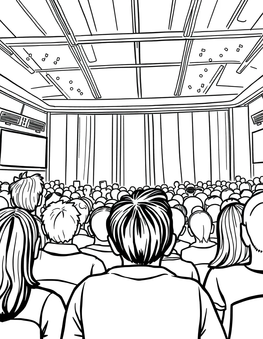 A bored audience member.