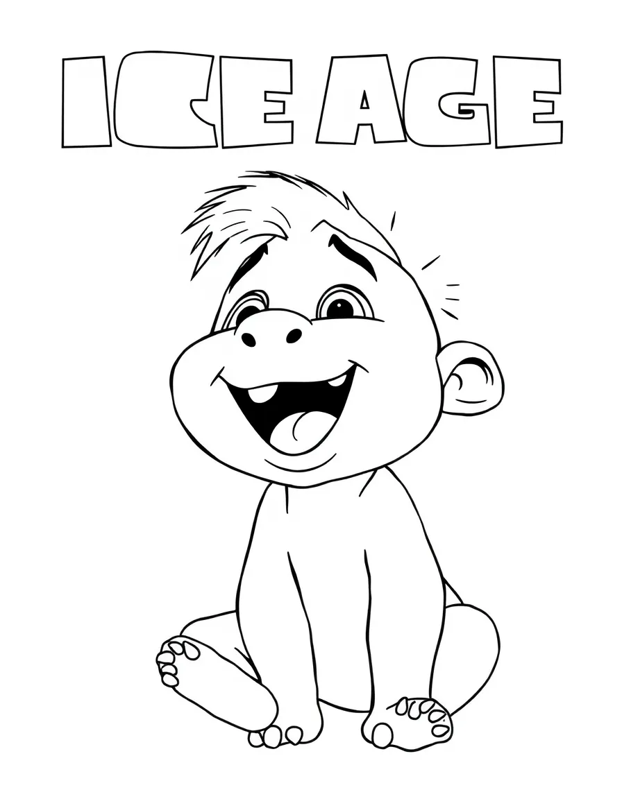 (characters in movie "Ice Age") Baby Roshan laughing.