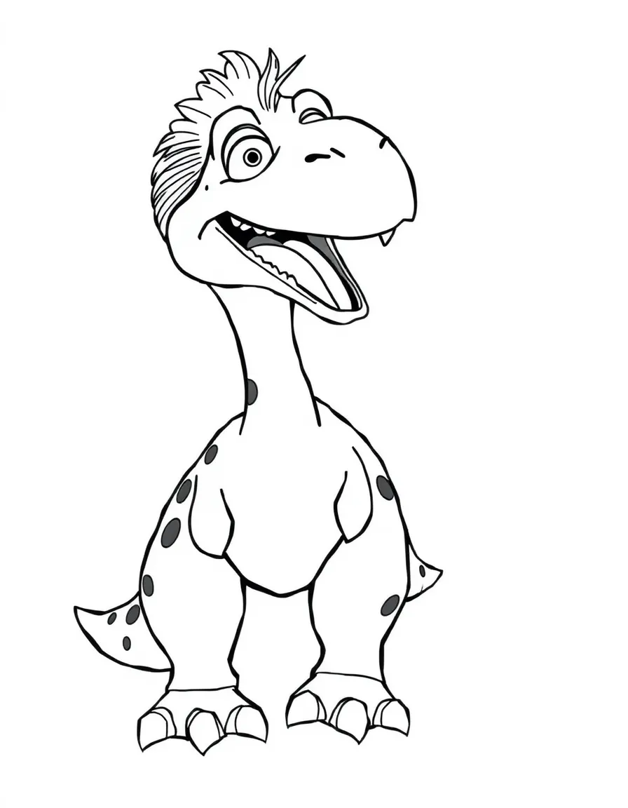 (characters in movie "Ice Age") Gertie the Dromaeosaur laughing.